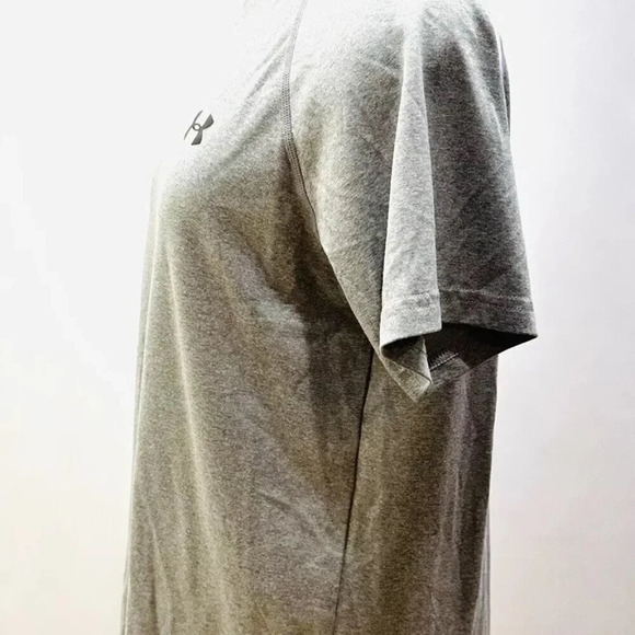 UNDER ARMOUR Men Short Sleeve Pullover Heatgear Crew Neck Gray T-Shirt Sz Small - Picture 11 of 12